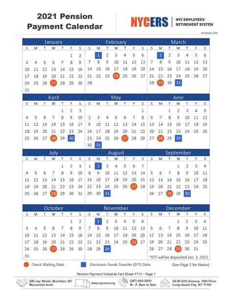 Nycers Pension Calendar